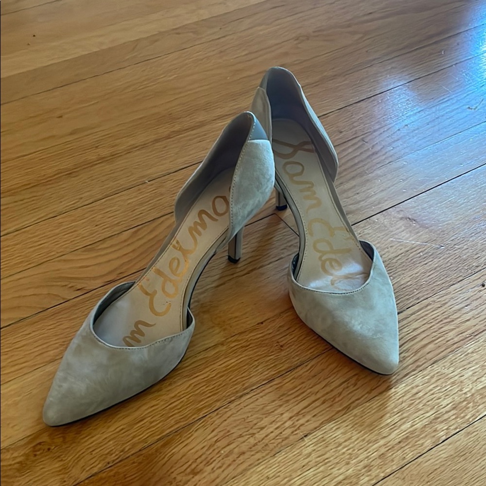 Sam Edelman grey suede heels